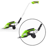 SereneLife Upgraded Hedge Trimmer Shears -  Cordless Electric V2 - Push Grass Cutter W/ 3.6V Rechargeable Battery - Adjustable Height and Changeable Blade Hedge Shrubber - PSLGTM30