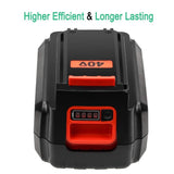 Dosctt 2 Pack 40 Volt 2.5Ah LBXR36 Battery for Black and Decker 40V Lithium Battery LBX36 LBXR2036 LBX2040 LBX1540 LBX2540