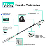 LiTHELi 40V 10 inches Cordless Pole Saw with 2.5AH Battery and Charger