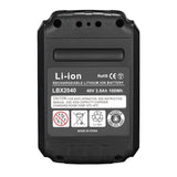 Dosctt 2 Pack 40 Volt 2.5Ah LBXR36 Battery for Black and Decker 40V Lithium Battery LBX36 LBXR2036 LBX2040 LBX1540 LBX2540