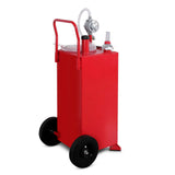 Arksen 30 Gallon Portable Fuel Transfer Gas Can Caddy Storage Gasoline Tank Heavy Duty 30-Gallons Capacity- Red