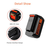 2 Pack 40 Volt MAX 2.5Ah LBXR36 Replacement Battery for Black&Decker LBX2040 LBXR36 LBX36 LBXR2036 40V Lithium Ion Batteries