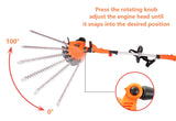 GARCARE 4.8A Multi-Angle Corded 2 in 1 Pole and Portable Hedge Trimmer with 20 Inch Laser Blade