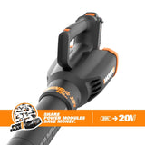 WORX WG547 20V (2.0Ah) Power Share Cordless Turbine Blower, 2-speed, Battery and Charger Included
