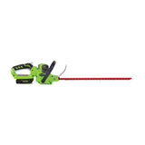 Greenworks 22-Inch 24V Cordless Hedge Trimmer, 2.0 AH Battery Included 22232