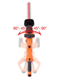 GARCARE 4.8A Multi-Angle Corded 2 in 1 Pole and Portable Hedge Trimmer with 20 Inch Laser Blade