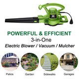 Best Partner Leaf Blower Vacuum Mulcher with 2 Speed Control, 200 MPH Air Speed 12 AMP Motor and Collection Bag Lncluded
