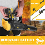 TECCPO 20V 310CFM Lightweight Cordless Leaf Blower With Variable Speed Control, 2.0 AH Lithium Battery Included - TDAB02G
