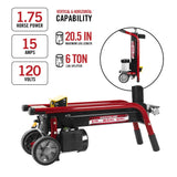 Southland Outdoor Power Equipment SELS60 6 Ton Electric Log Splitter, Red