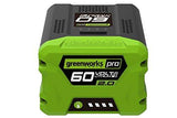 Greenworks Pro 60-Volt Max 2-Amp Hours Rechargeable Lithium Ion (Li-ion) Cordless Power Equipment Battery