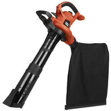 BLACK+DECKER 3-in-1 Electric Leaf Blower, Leaf Vacuum, Mulcher, 12-Amp (BV6600)