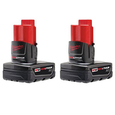 Milwaukee 48-11-2412 Twin Pack of 3.0 Amp Hour Extended Capacity 12V Lithium Ion Batteries
