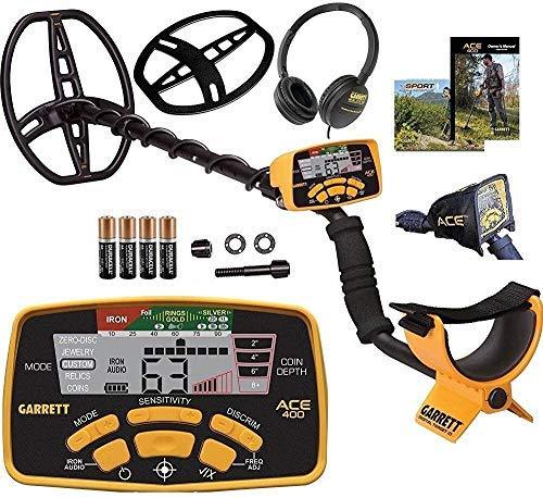 Garrett Ace 400 Metal Detector with Waterproof Coil and Headphone Plus Accessories