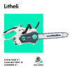 LiTHELi 40V 14 inches Cordless Chainsaw with Outrunner Brushless Motor, 2.5AH Battery and Charger