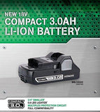 Hitachi 339782 Compact 18V 3.0 Amp Hour Lithium-Ion Slide Style Battery