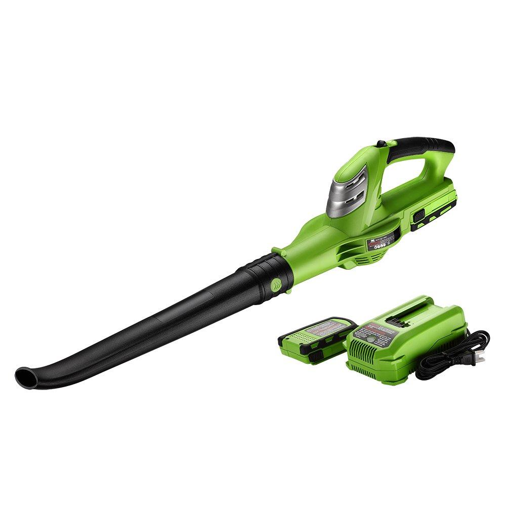 Best Partner 18V 130MPH Cordless Leaf Blower,Light-Weight,Single Speed,2.0 AH Battery Included