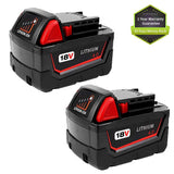 VINIDA 2 Pack 18V 4000mAh Lithium-ion Replacement Battery for Milwaukee M18 Series Cordless Power Tool 48-11-1850 48-11-1852 48-11-1840 48-11-1828 M18 Battery