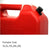 SXMA 10L Fuel Tank Cans Spare 2.6 Gallon Portable Fuel Oil Petrol Diesel Storage Gas Tank Emergency Backup (Pack of 1) Red