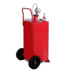 Arksen 30 Gallon Portable Fuel Transfer Gas Can Caddy Storage Gasoline Tank Heavy Duty 30-Gallons Capacity- Red