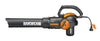 WORX WG512 Trivac 2.0 Electric 12-amp 3-in-1 Vacuum Blower/Mulcher/Vac, Black and Orange