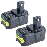 Biswaye 2 Pack 5000mAh 18V Lithium Battery P108, Replacement for Ryobi 18-Volt ONE+ Cordless Power Tools Battery P122 P102 P103 P104 P105 P107 P108 P109 P100