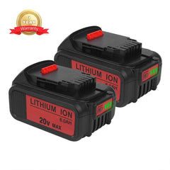 2PACK 6.0Ah DCB205 Battery Replacement for Dewalt 20 Volt Battery DCB200 DCB206 DCB206-2 DCB204 DCB204BT-2 DCB203 DCB201