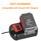 VANON 20V MAX 6.0Ah DCB200 Lithium Ion Replacement Battery Compatible with Dewalt 20V Battery DCB204 DCB205 DCB206 DCB205-2 DCB201 DCB203 DCB181 DCB180 20V DCD/DCF/DCG/DCS Series Tool, 2Pack