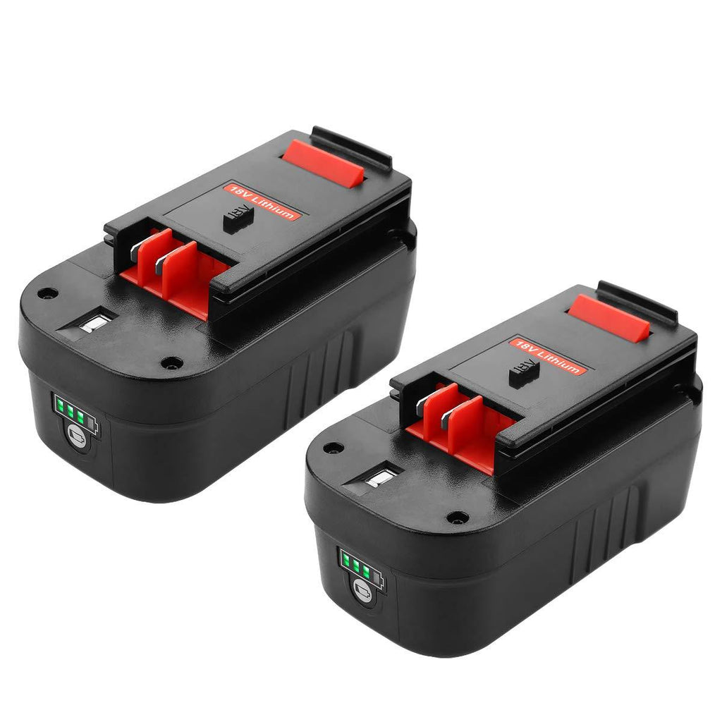 ANTRobut 2 Pack Upgraded 5000mAh HPB18-OPE Lithium and NiCad Replacement for Black and Decker 18 Volt Battery HPB18-OPE 244760-00 A1718 FS18FL FSB18 Black Decker 18V Battery