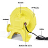 Costzon Air Blower, Pump Fan Commercial Inflatable Bouncer Blower, Perfect for Inflatable Bounce House, Jumper, Bouncy Castle (480 Watt 0.64HP) Yellow