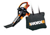 WORX WG509 TRIVAC 12 Amp 3-in-1 Electric Blower/Mulcher/Vacuum with Multi-Stage All Metal Mulching System