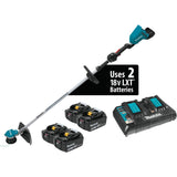Makita XRU09PT1 18V X2 (36V) LXT Lithium-Ion Brushless Cordless String Trimmer Kit with 4 Batteries (5.0Ah), Teal
