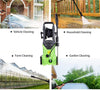 Homdox Electric High Pressure Washer 3000PSI 1.8GPM Power Pressure Washer Machine 1800W with Power Hose Gun Turbo Wand,5 Interchangeable Nozzles and Rolling Wheels