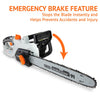 Ivation Electric Chainsaw 16-Inch 15.0 AMP with Auto oiling, Automatic Tension & Chain Break,Corded, Powerful Oregon Chain, Includes Bonus Oil Bottle