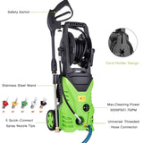 Homdox 3000 PSI Electric Pressure Washer 1.76 GPM Power Washer Machine with Hose Reel and 5 Interchangeable Nozzles