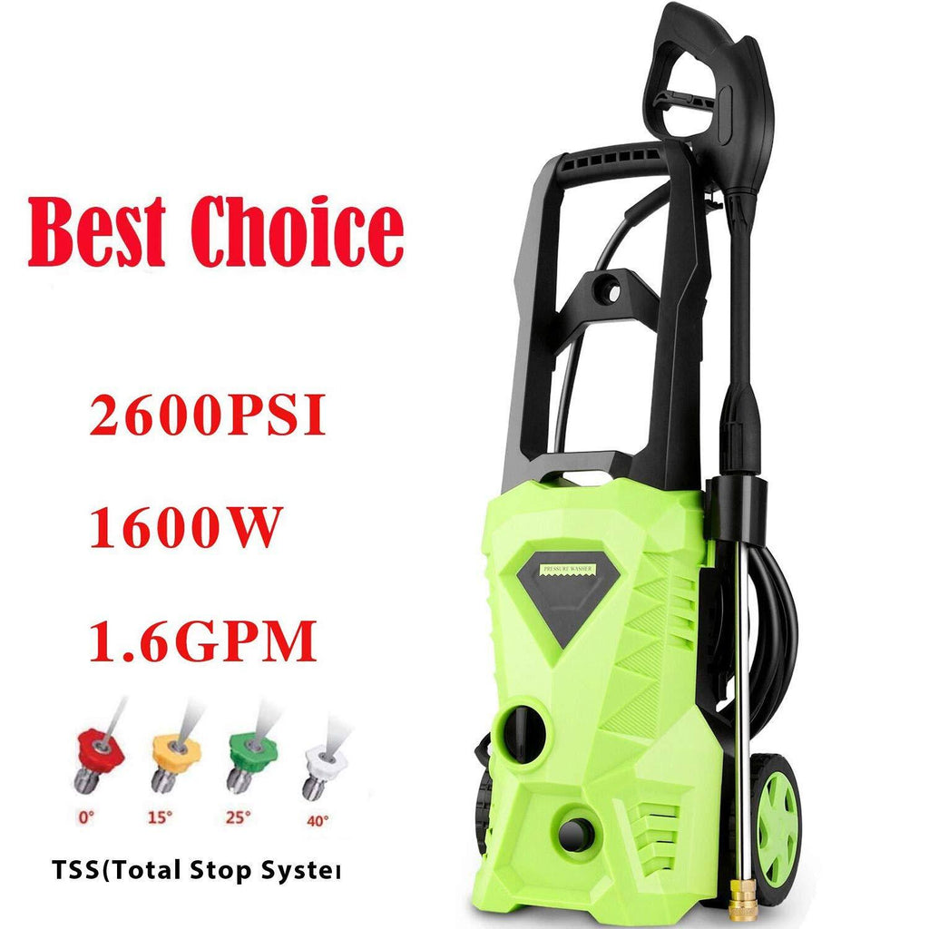 Homdox Power Washer 2600 PSI Electric Pressure Washer 1.6 GPM High Pressure Washer with 4 Nozzles for Car, Garden, Patio