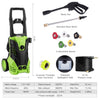 Homdox 3000 PSI Pressure Washer, 1.80GPM Power Washer, 1800W High Pressure Power Washer Machine with Power Hose Gun Turbo Wand 5 Nozzles (Green)