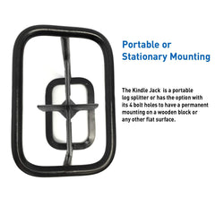 EasyGoProducts Jack Axe Wedge Firewood Kindling Tool Cuts 4 Ways - Wood Log Cracker Splitter-Patent Pending