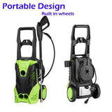 Homdox 3000 PSI Electric Pressure Washer 1800W High Pressure Power Washer Machine with Power Hose Gun Turbo Wand 5 Interchangeable Nozzles