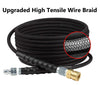 Steel Braided Gasoline High Pressure/Power Washer Extension Hose 50ft. 4000 PSI Universal Quick Connect for Your Honda Excell, Troybilt, Generac, Simpson, Briggs & Stratton, Dewalt Pressure Washers!