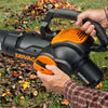 WORX WG512 Trivac 2.0 Electric 12-amp 3-in-1 Vacuum Blower/Mulcher/Vac, Black and Orange