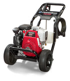 PowerBoss Gas Pressure Washer 3100 PSI, 2.7 GPM Powered by HONDA GC190 Engine with 25' High Pressure Hose, 4 Nozzles & Detergent Tank