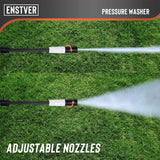 ENSTVER Electric Power Washer,2100PSI 1.8 GPM Pressure Cleaner Machine with Spray Gun,Spray Brush,Adjustable Nozzles and Onboard Detergent Tank- Orange